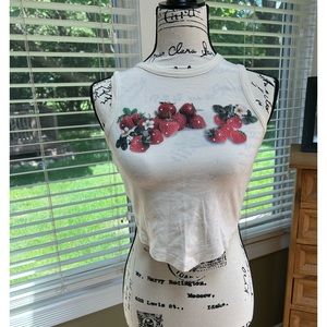 URBAN OUTFITTERS Postage Stamp Tie back Strawberry Top. Size Small.